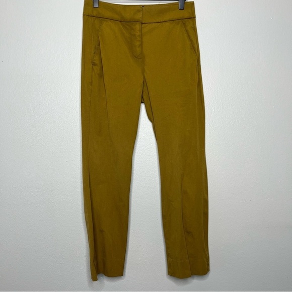 J. Crew Women Pants 2 Petite Remi Bi-Stretch Cotton Brown Orange Ankle Office - Picture 2 of 11